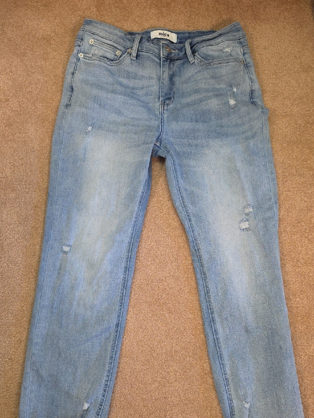 Mica Light Blue Jeans — Faded Stretch Fit